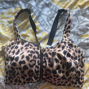 Victoria's Secret Leopard Print Bra with Black Accents